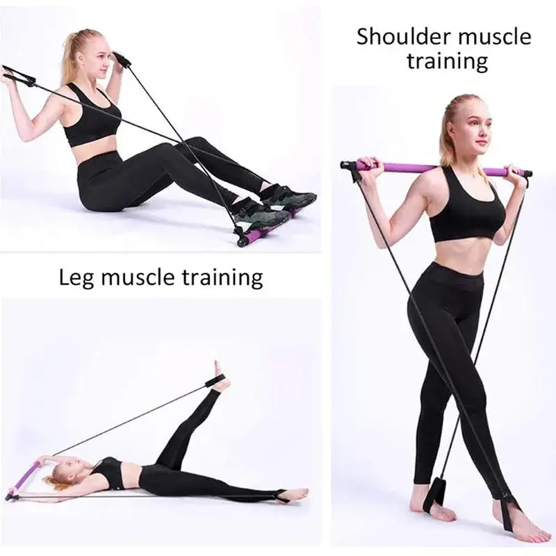 Portable Fitness Yoga Pilates Resistance Bar